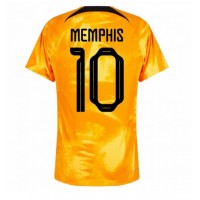 Fotballdrakt Herre Nederland Memphis Depay #10 Hjemmedrakt VM 2022 Kortermet